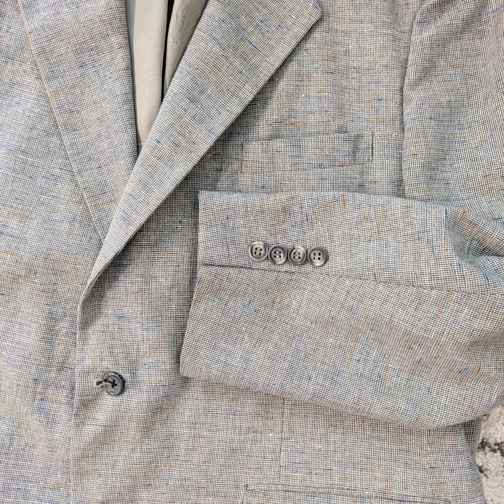 Vintage‎ Palm Beach Blazer Mens Check 48R Tweed Sport Coat 60s-70s